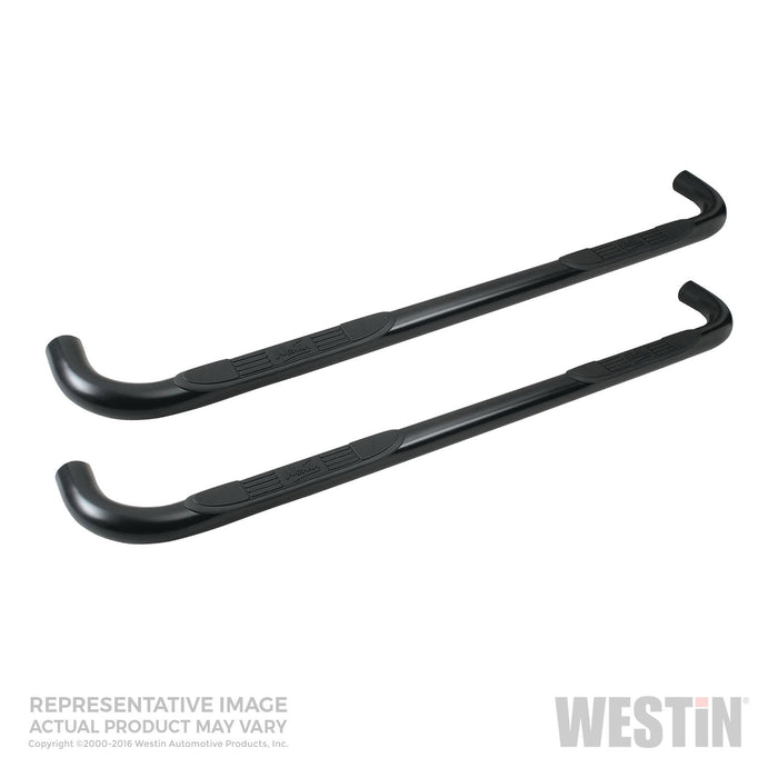 Westin 25-3425 Signature 3 Round Step Bar; Single Step Pad; Black; Steel; Mount Kit Included; - Truck Part Superstore