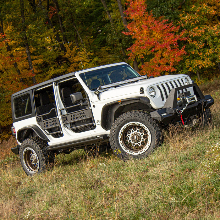 ARIES 2500200 Jeep Wrangler JL, Gladiator Aluminum Rear Tube Doors for Select Jeep Wrangler