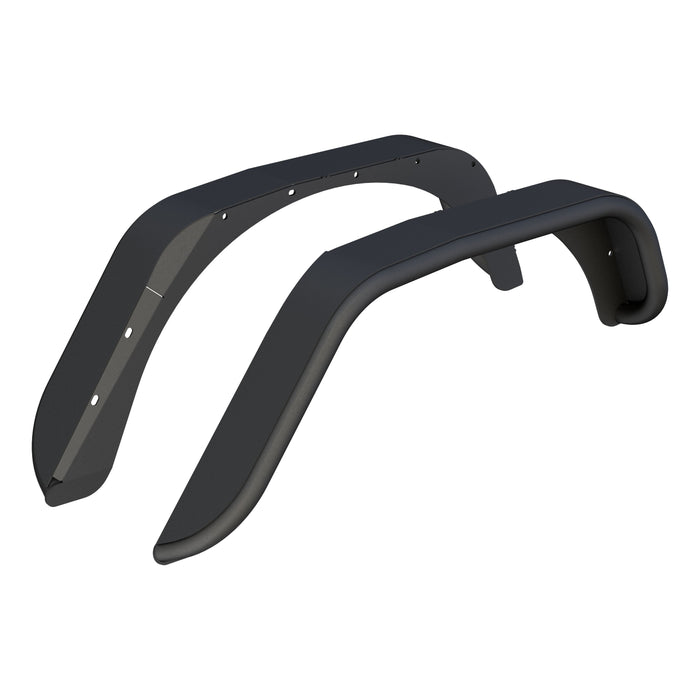 ARIES 2500211 Smooth Carbide Black Aluminum Rear Jeep Wrangler JK Fender Flares for Off-Road-Style Wheels for Select Jeep Wrangler