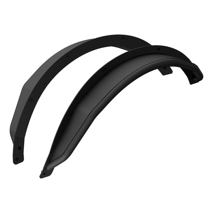 ARIES 2500304 Ford Bronco Smooth Carbide Black Aluminum Tubular-Style Rear Wheel Fender Flares for 2-Door for Select Ford Bronco