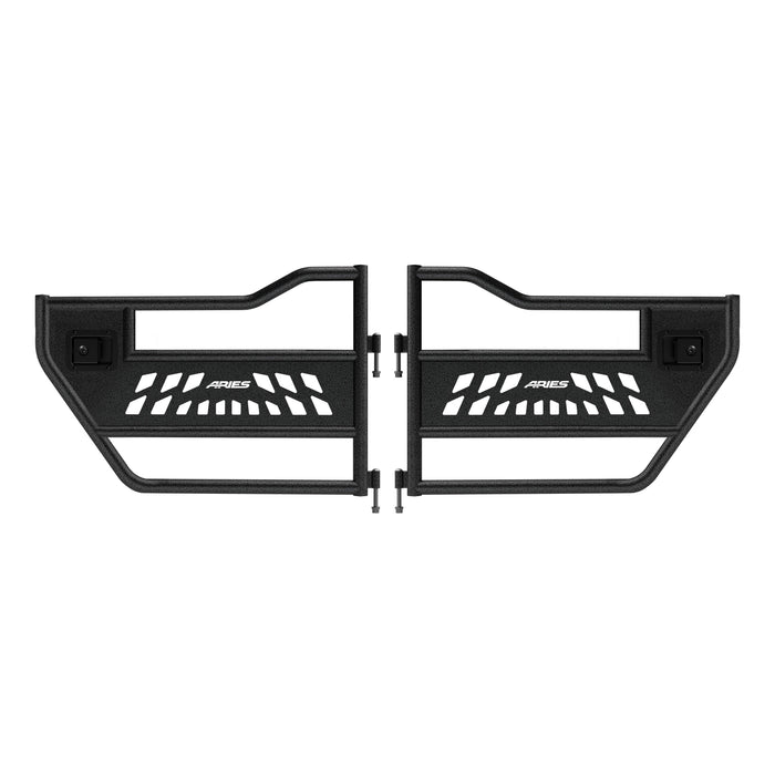 ARIES 25009 Jeep Wrangler JK Aluminum Rear Tube Doors for Select Jeep Wrangler