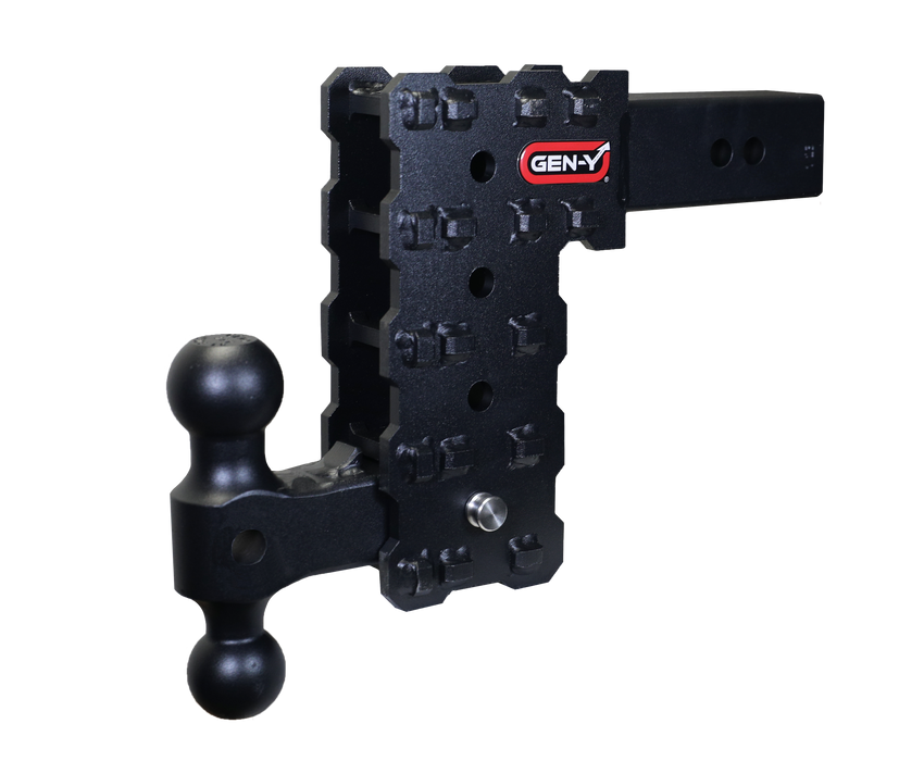 GEN-Y Hitch GH-2414X PHANTOM-X 2.5" Solid Shank 7.5" Drop 1.6K TW 16K Hitch & GH-051 Dual-Ball Mount - Truck Part Superstore