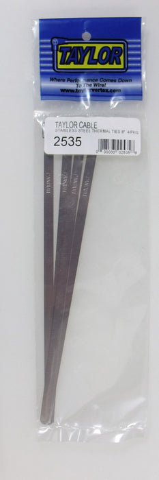 Taylor Cable 2535 Cable Wire Ties; 8 in. Length; Stainless Steel; 4 Per Package; - Truck Part Superstore