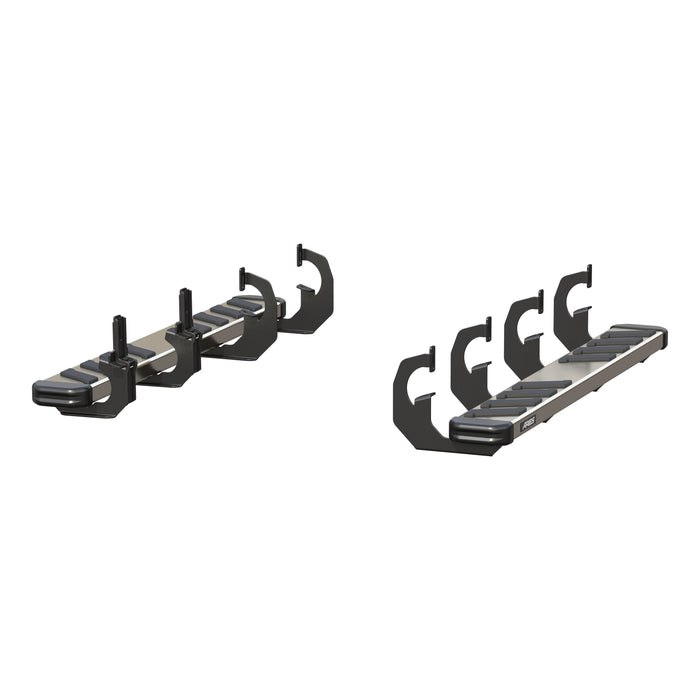 ARIES 2553010 NovaTrac 6" x 53" Polished Stainless Running Boards, Select Chevrolet Silverado 2500 HD, 3500 HD, GMC Sierra 2500 HD, 3500  HD for Select Chevrolet Silverado 2500 HD