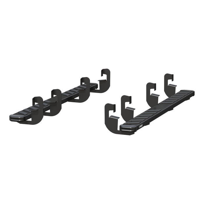ARIES 2554005 NovaTrac 6" x 75" Black E-Coat Steel Running Boards, Select Chevrolet Silverado, GMC Sierra for Select Chevrolet Silverado 1500