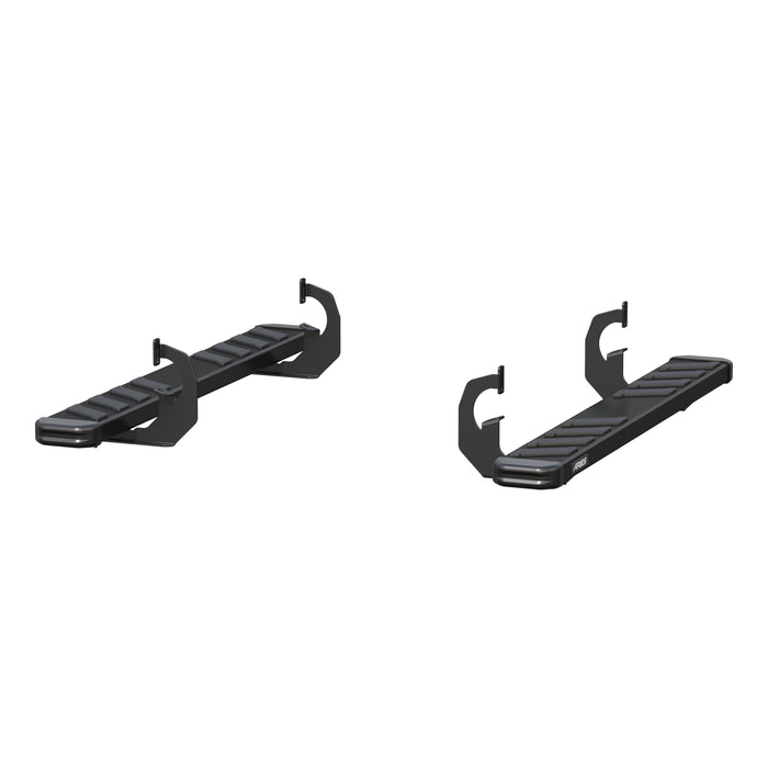 ARIES 2554007 NovaTrac 6" x 53" Black E-Coat Steel Running Boards, Select Chevrolet Silverado, GMC Sierra for Select Chevrolet Silverado 2500 HD
