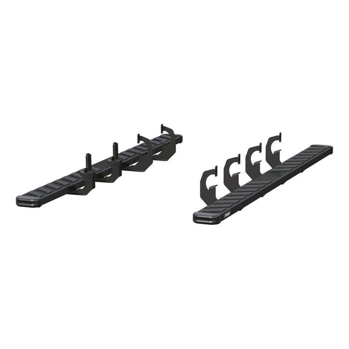 ARIES 2554008 NovaTrac 6" x 91" Black E-Coat Steel Running Boards, Select Silverado, Sierra Diesel for Select Chevrolet Silverado 2500 HD