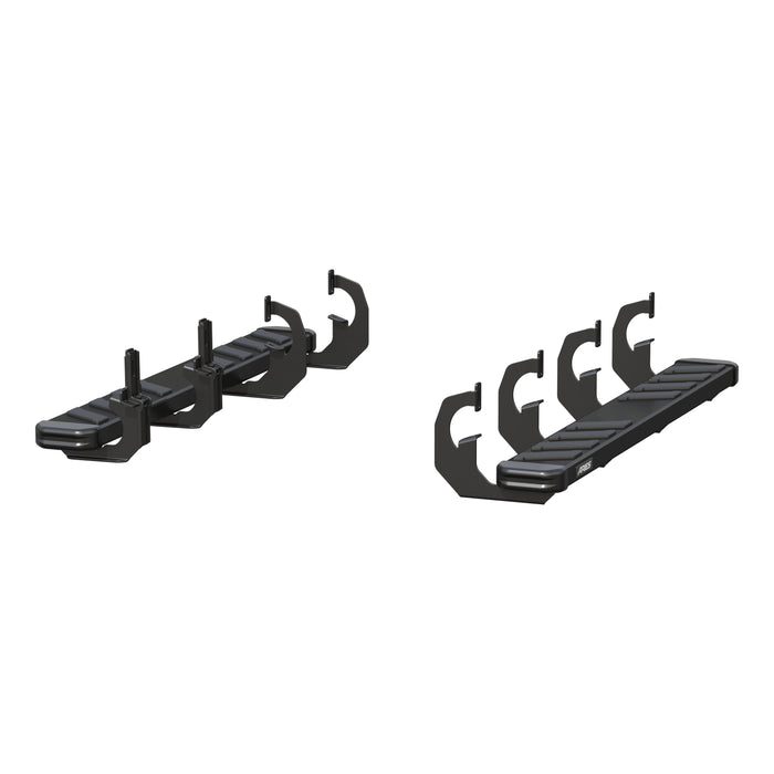 ARIES 2554010 NovaTrac 6" x 53" Black E-Coat Steel Running Boards, Select Chevrolet Silverado 2500 HD, 3500 HD, GMC Sierra 2500 HD, 3500  HD for Select Chevrolet Silverado 2500 HD