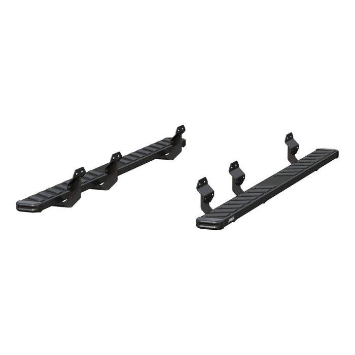 ARIES 2554017 NovaTrac 6" x 91" Black E-Coat Steel Running Boards, Select F-150, F-150 Lightning, F-250 Super Duty, F-350 Super Duty, F-450 Super Duty, F-550 Super Duty for Select Ford F-150