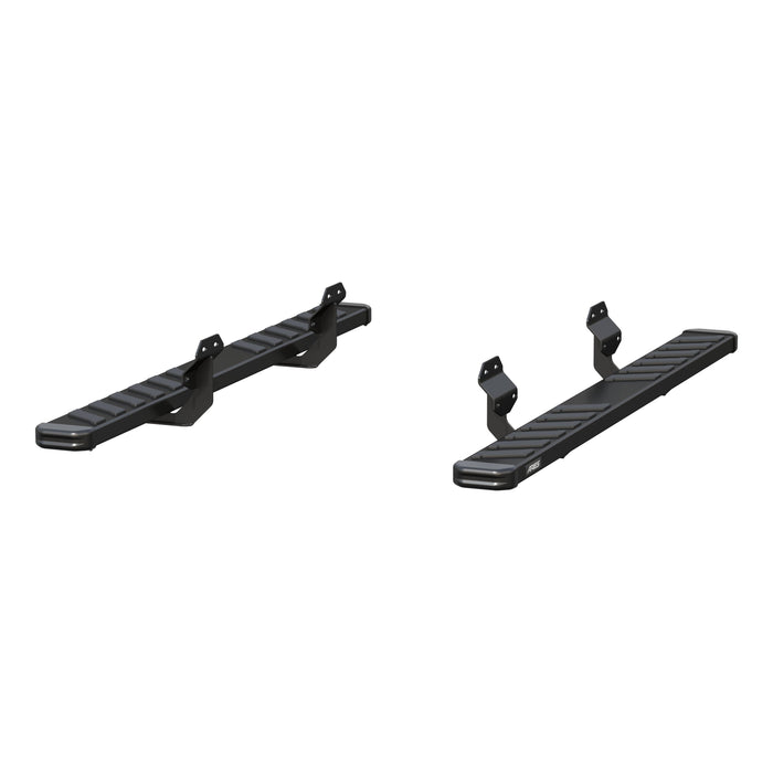 ARIES 2554019 NovaTrac 6" x 75" Black E-Coat Steel Running Boards, Select F-150, F-250 Super Duty, F-350 Super Duty, F-450 Super Duty, F-550 Super Duty for Select Ford F-150