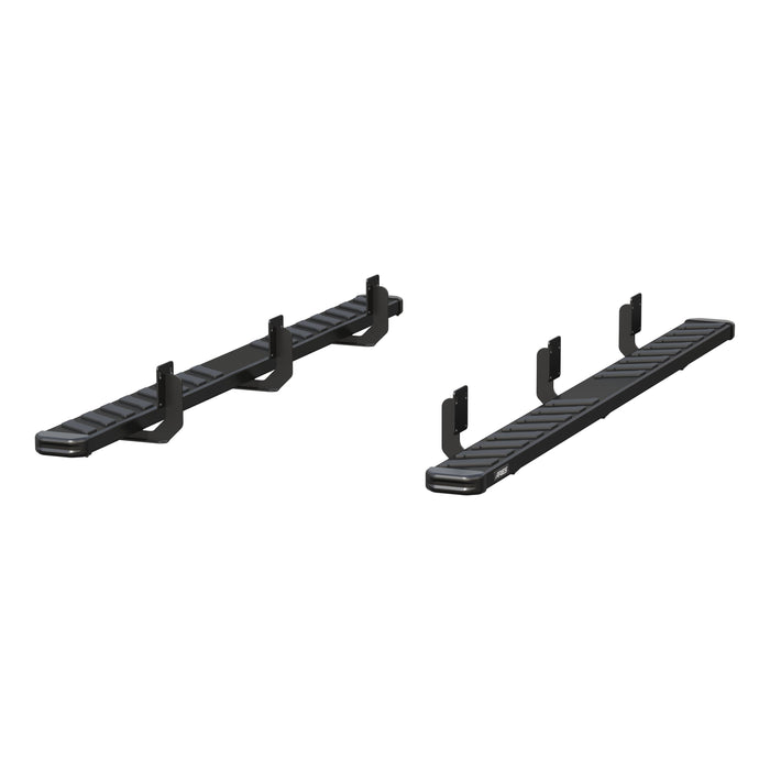 ARIES 2554025 NovaTrac 6" x 91" Black E-Coat Steel Running Boards, Select Ford 250 Super Duty, F-350 Super Duty, F-450 Super Duty for Select Ford F-250