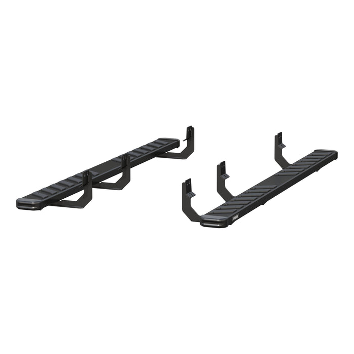 ARIES 2554028 NovaTrac 6" x 85" Black E-Coat Steel Running Boards, Select Nissan Titan, Titan XD for Select Nissan TITAN