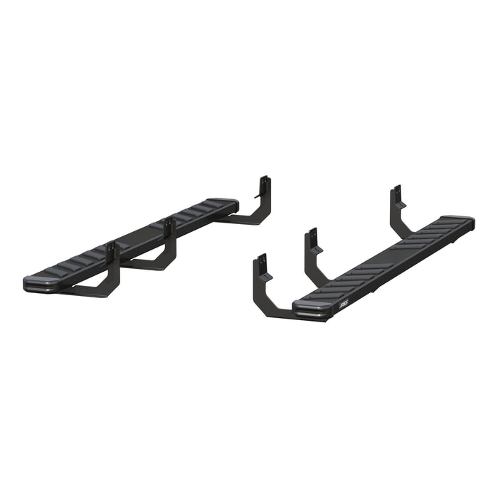 ARIES 2554029 NovaTrac 6" x 75" Black E-Coat Steel Running Boards, Select Nissan Titan for Select Nissan TITAN