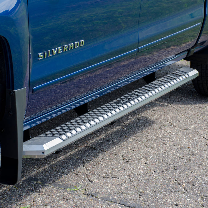 ARIES 2555046 AdvantEDGE 5-1/2" x 91" Chrome Aluminum Side Bars, Select Silverado, Sierra for Select Chevrolet Silverado 2500 HD