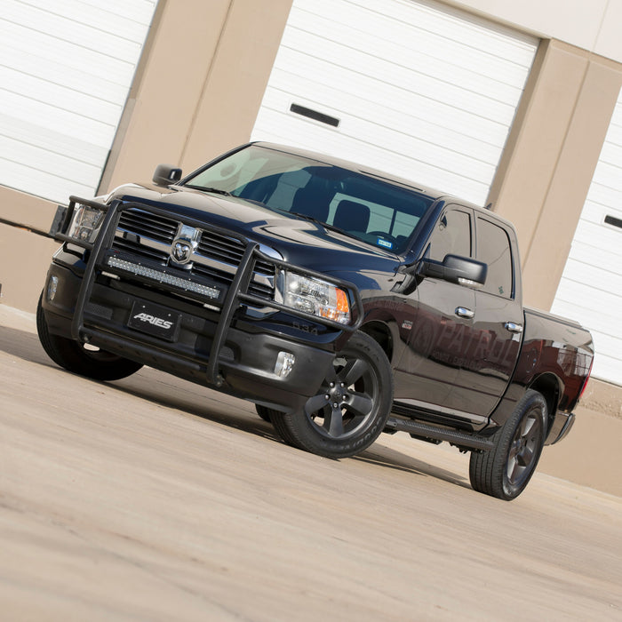 ARIES 2556006 AdvantEDGE 5-1/2" x 85" Black Aluminum Side Bars, Select Dodge, Ram 1500 to 5500 for Select Ram 2500