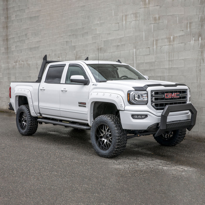 ARIES 2556015 AdvantEDGE 5-1/2" x 91" Black Aluminum Side Bars, Select Silverado, Sierra Crew for Select Chevrolet Silverado 1500