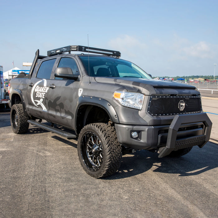 ARIES 2556019 AdvantEDGE 5-1/2" x 85" Black Aluminum Side Bars, Select Toyota Tundra for Select Toyota Tundra