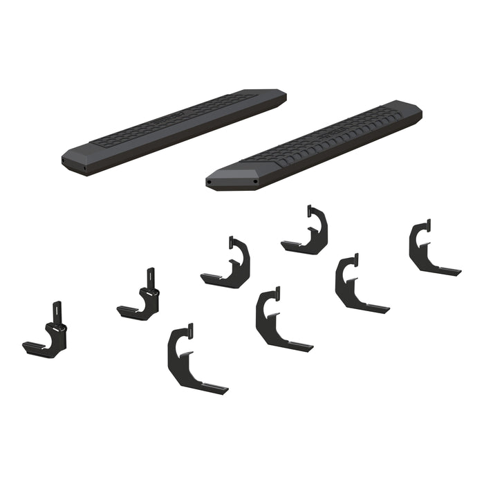 ARIES 2556020 AdvantEDGE 5-1/2" x 53" Black Aluminum Side Bars, Select Silverado, Sierra for Select Chevrolet Silverado 2500 HD