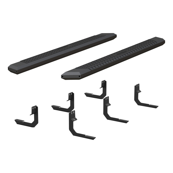 ARIES 2556045 AdvantEDGE 5-1/2" x 75" Black Aluminum Side Bars, Select Nissan Titan for Select Nissan TITAN
