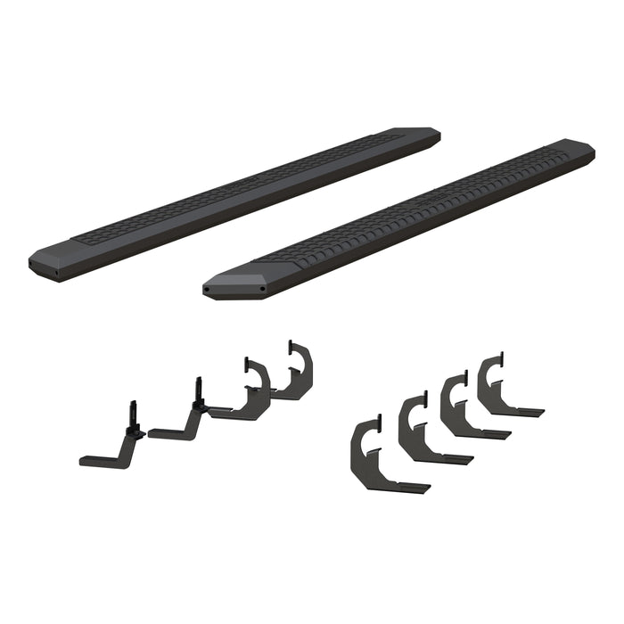 ARIES 2556046 AdvantEDGE 5-1/2" x 91" Black Aluminum Side Bars, Select Silverado, Sierra for Select Chevrolet Silverado 2500 HD