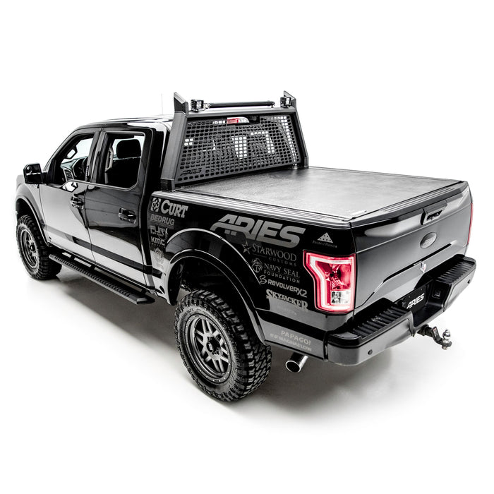 ARIES 2556048 AdvantEDGE 5-1/2" x 91" Black Aluminum Side Bars, Select Ford F-Series Crew Cab for Select Ford F-150