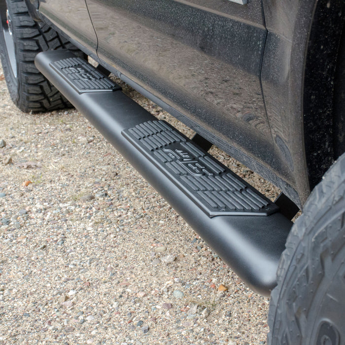 ARIES 2558012 AscentStep 5-1/2" x 75" Black Steel Running Boards, Select Ford F150, F250, F350 for Select Ford F-150