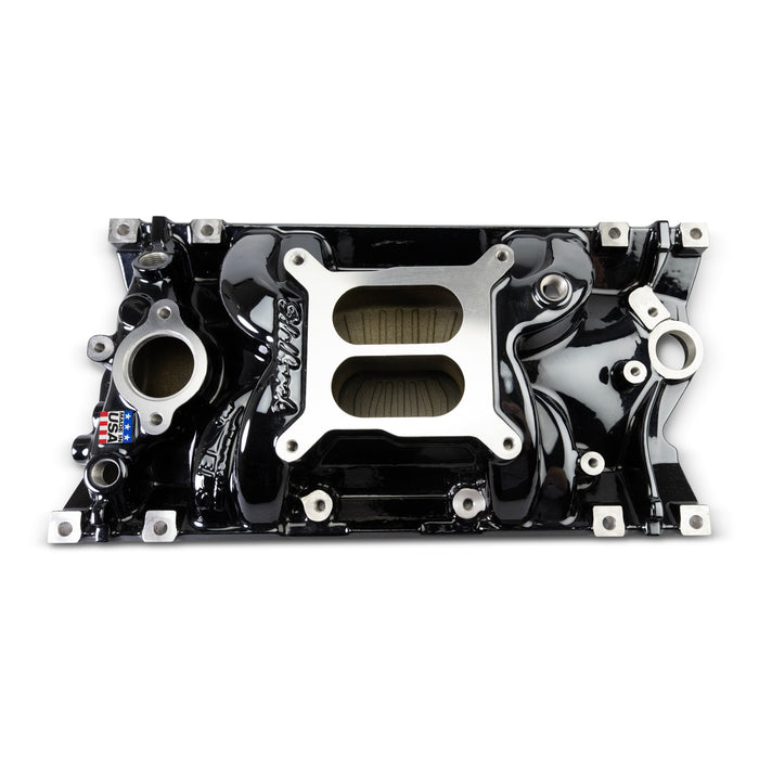 Edelbrock 2716-BP Edelbrock Perf EPS Manifold for Small-Block Chevy Vortec, Black Plasma Finish - Truck Part Superstore