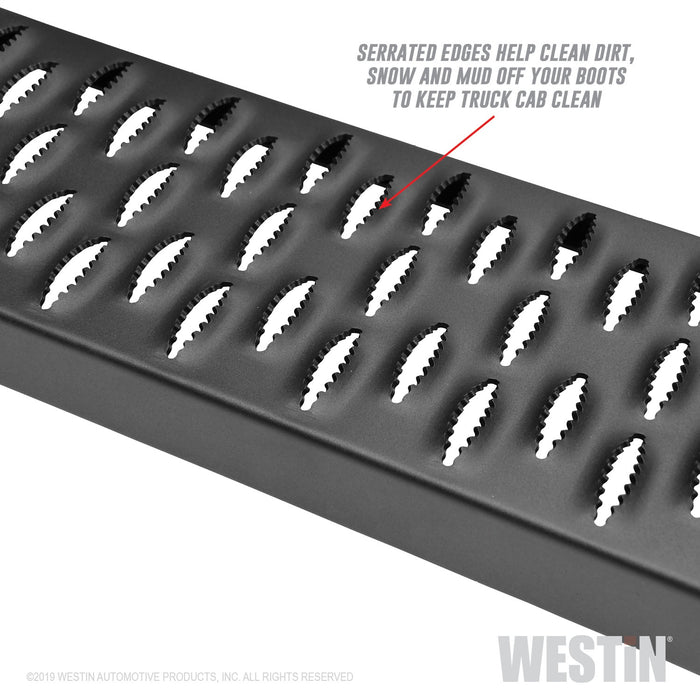 Westin 27-74735 Grate Steps Running Boards; Textured Black; 79 in.; Mount Kit Not Included; - Truck Part Superstore