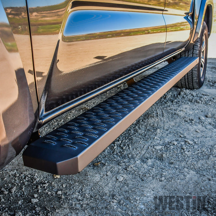 Westin 27-74735 Grate Steps Running Boards; Textured Black; 79 in.; Mount Kit Not Included; - Truck Part Superstore