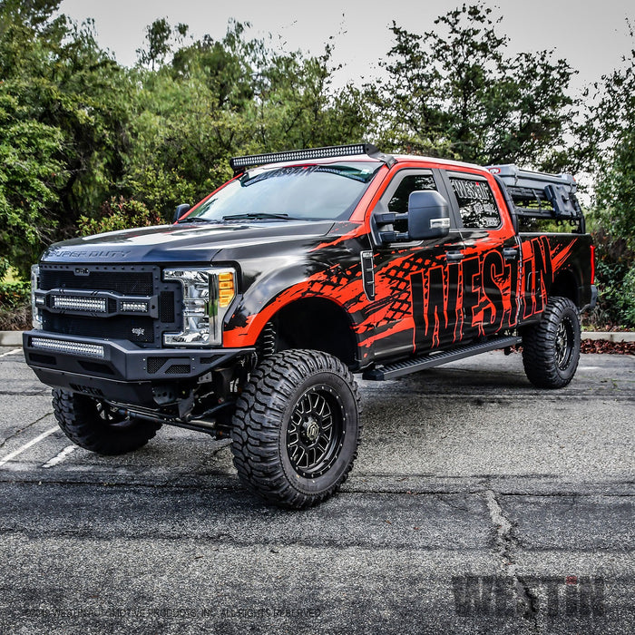 Westin 27-74745 Grate Steps Running Boards; Textured Black; 90 in.; Mount Kit Not Included; - Truck Part Superstore