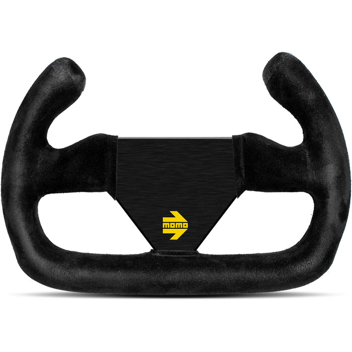 MOMO AUTOMOTIVE ACCESSORIES R1925C/27S MOD 27 Cut Steering Whel Black Suede Cut