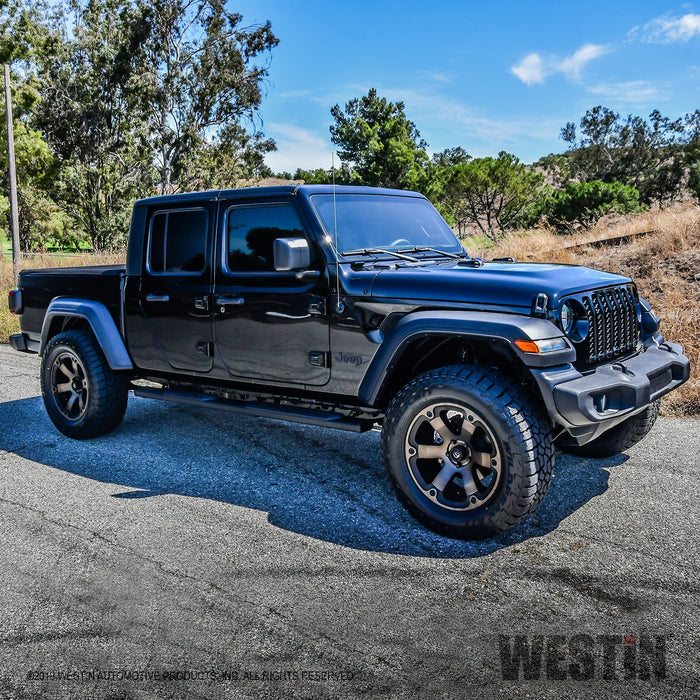 Westin 28-51325 R5 Nerf Step Bars; Textured Black; Aluminum; - Truck Part Superstore
