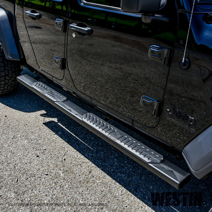 Westin 28-51325 R5 Nerf Step Bars; Textured Black; Aluminum; - Truck Part Superstore