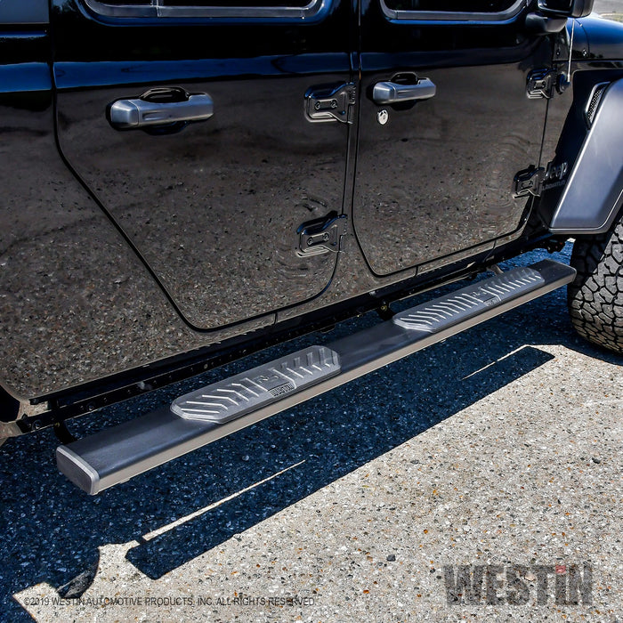 Westin 28-51325 R5 Nerf Step Bars; Textured Black; Aluminum; - Truck Part Superstore