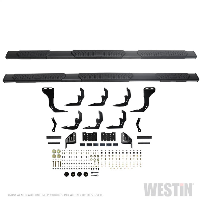 Westin 28-534695 R5 Modular Wheel to Wheel Nerf Step Bars; 5 in. Black; Incl. Hardware; - Truck Part Superstore