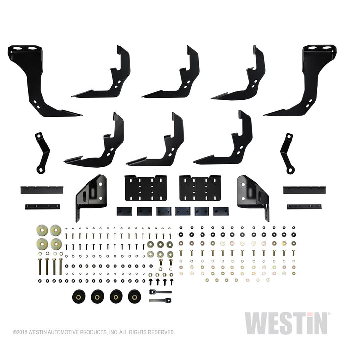 Westin 28-534695 R5 Modular Wheel to Wheel Nerf Step Bars; 5 in. Black; Incl. Hardware; - Truck Part Superstore
