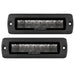 Go Rhino 750300621FBF Blackout Series Lights - Pair of Sixline Flood Light Kit - Flush Mount - Truck Part Superstore