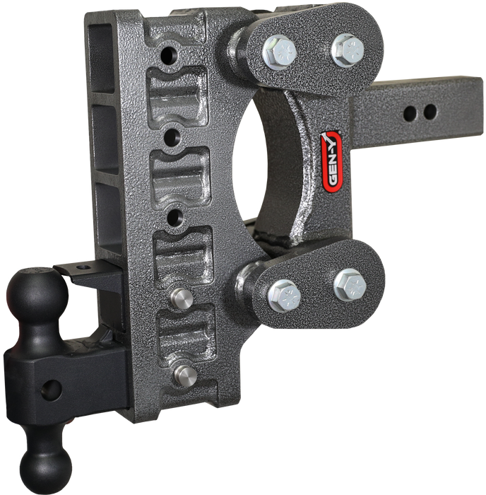 GEN-Y Hitch GH-1325 The BOSS TORSION-FLEX 2.5" Shank 9" Drop 2.4K TW 21K Hitch Dual-Ball Pintle Lock - Truck Part Superstore