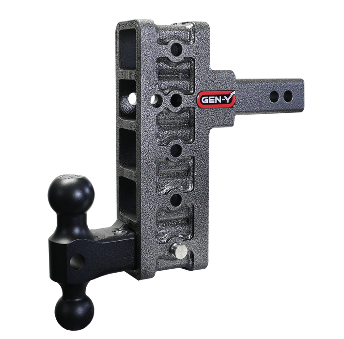GEN-Y Hitch GH-415 MEGA-DUTY 2" Offset Shank 2.5" Rise 7.5" Drop 2K TW 10K Hitch & GH-031 Dual-Ball - Truck Part Superstore