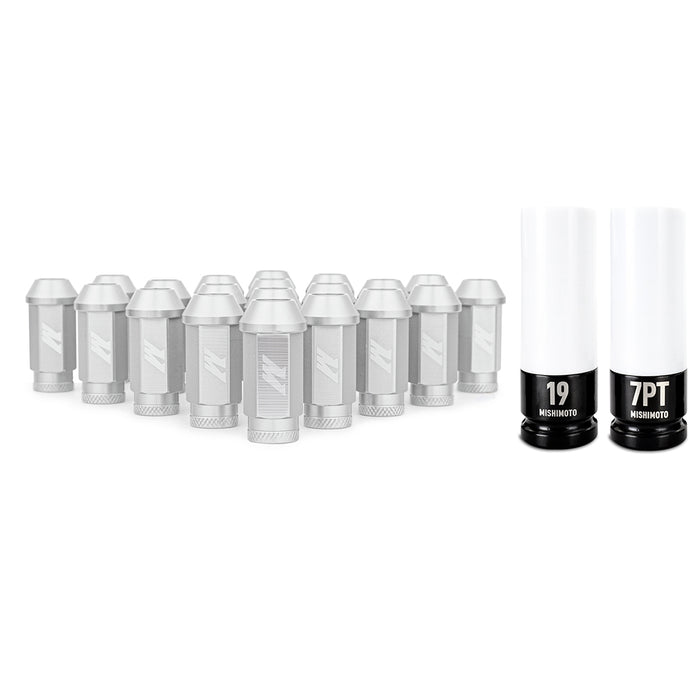 Mishimoto MMLG-125-20LSL Mishimoto Aluminum Locking Lug Nuts M12x1.25, 20pc Set, Red - Truck Part Superstore