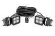 Rough Country 70802 LED Light Pair 2 Inch Square Flood Swivel Mount Rough Country - Truck Part Superstore