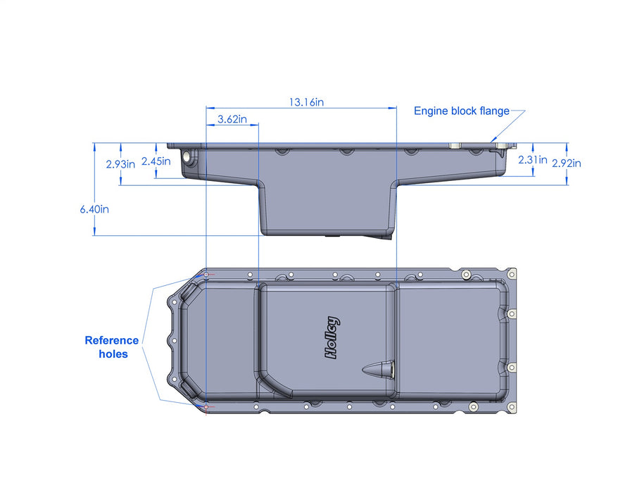 Holley 302-61BK Engine Oil Pan - Truck Part Superstore