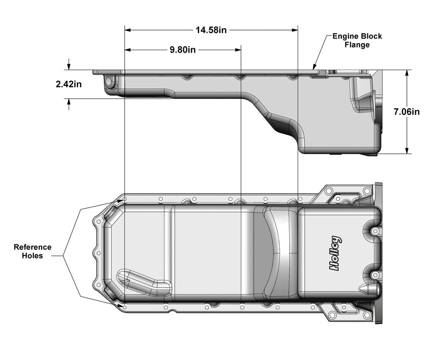 Holley 302-75 Engine Oil Pan - Truck Part Superstore