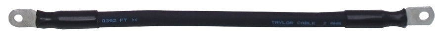 Taylor Cable 30213 Battery Cable; 13 in. Length; 2 AWG; Black; Individual; - Truck Part Superstore