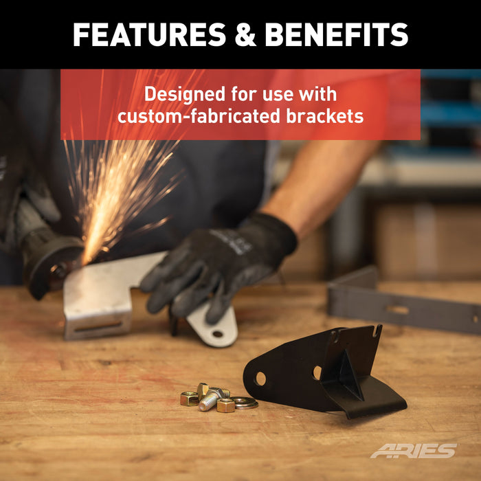 ARIES 3025176 Universal ActionTrac Mounting Brackets (6-Pack, Fabricated Brackets Required)