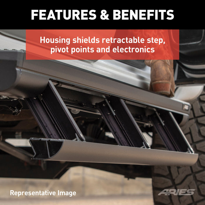 ARIES 3034472 ActionTrac 48.75" Powered Running Boards, Select Ford Bronco 2-Door for Select Ford Bronco
