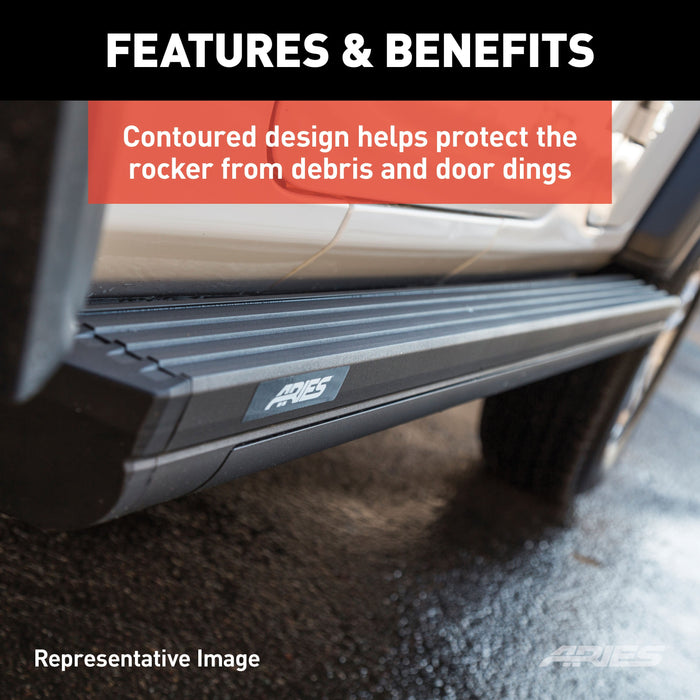 ARIES 3034472 ActionTrac 48.75" Powered Running Boards, Select Ford Bronco 2-Door for Select Ford Bronco