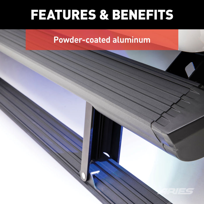 ARIES 3034472 ActionTrac 48.75" Powered Running Boards, Select Ford Bronco 2-Door for Select Ford Bronco