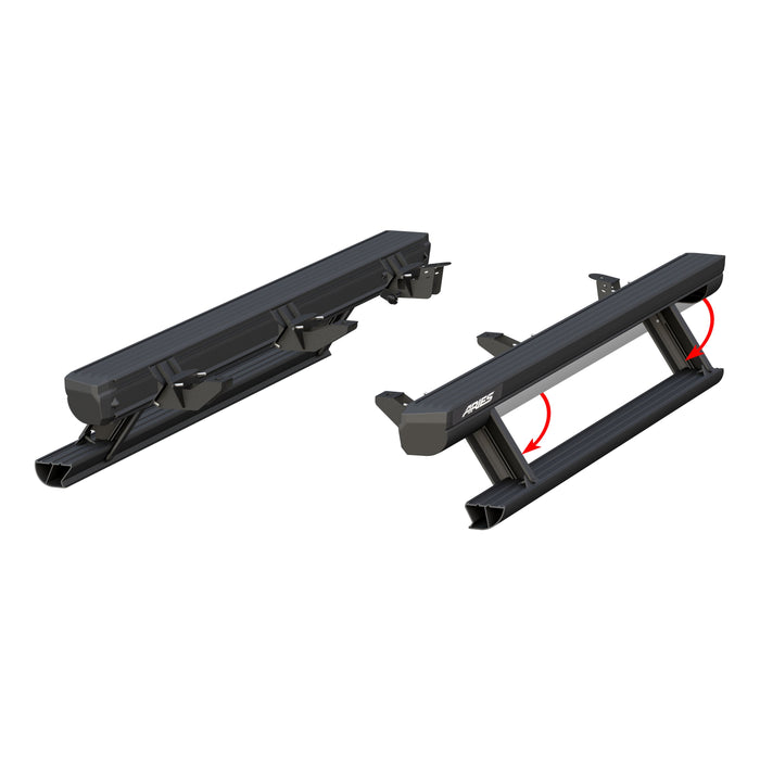 ARIES 3036570 ActionTrac 69.6" Powered Running Boards, Select Jeep Wrangler JK for Select Jeep Wrangler