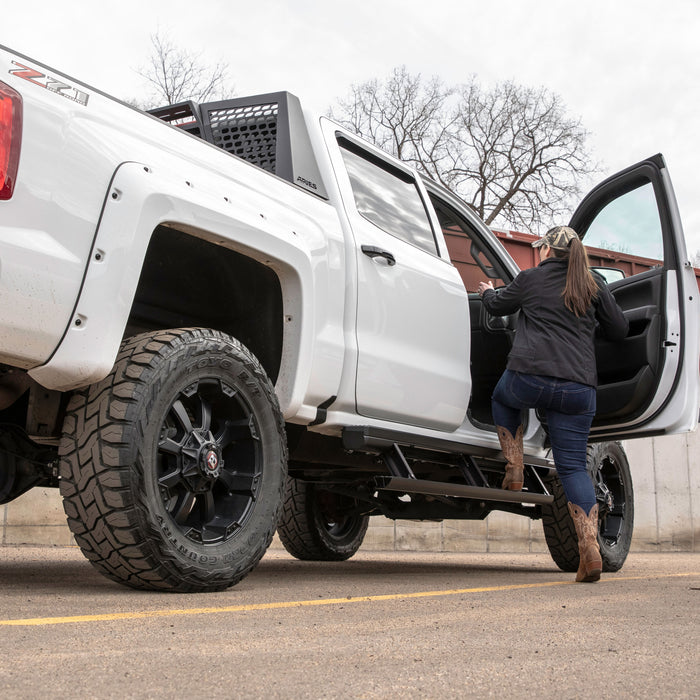 ARIES 3047902 ActionTrac 83.6" Powered Running Boards, Select Silverado, Sierra, Crew Cab for Select Chevrolet Silverado 1500
